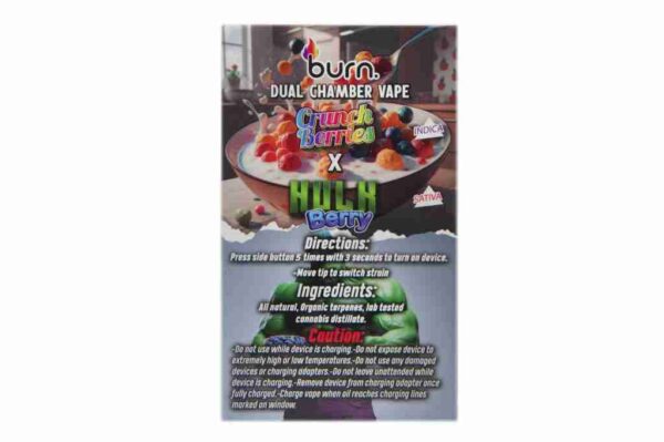 crunch-hulk-back-1024×681 BURN 6 GRAM VAPE - Crunch Berries x Hulk Berry