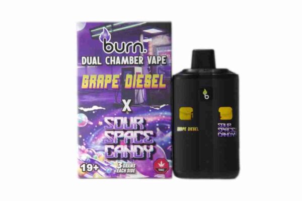 BURN 6 GRAM VAPE - Grape Diesel x Sour Space Candy