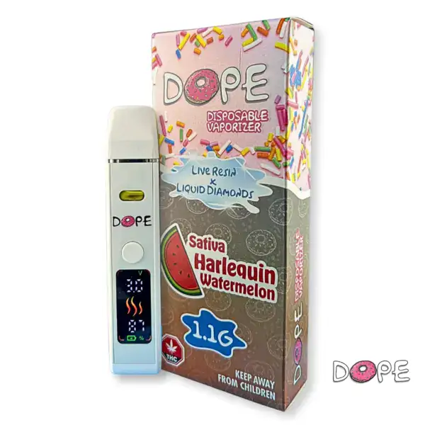 Copy of DOPE 1.1g Dispo Harlequin Watermelon DOPE 1 GRAM VAPE PEN - Harlequin Watermelon